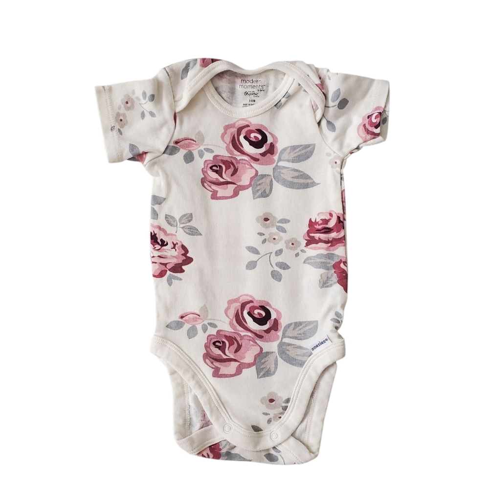 Organic Cotton Floral Onesie